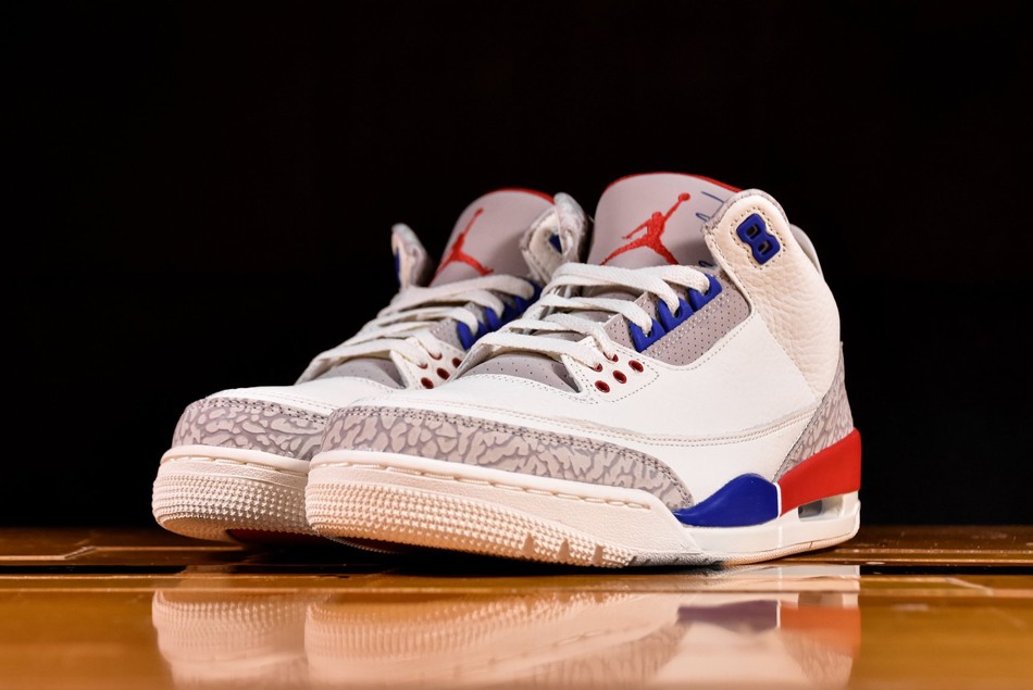 Air Jordan 3 International Flight Sail Sport Royal-Light Bone-Fire Red Shoes